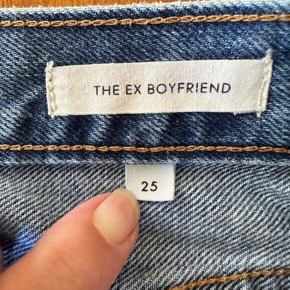 Denim Forum Organic Cotton Medium Wash The Ex Boyfriend Jeans Size 25 - Picture 6 of 8